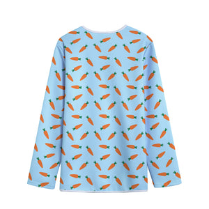 Little Carrot Pattern Print Long Sleeve Short Coat