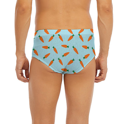 Little Carrot Pattern Print Men's Briefs