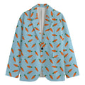 Little Carrot Pattern Print Men's Cotton Blazer
