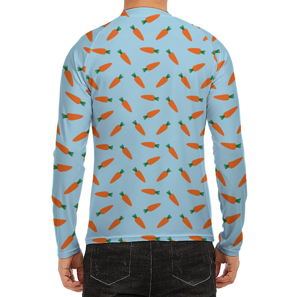 Little Carrot Pattern Print Men's Long Sleeve Rash Guard