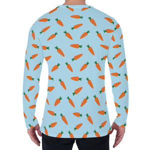 Little Carrot Pattern Print Men's Long Sleeve T-Shirt