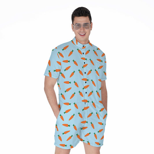 Little Carrot Pattern Print Men's Rompers