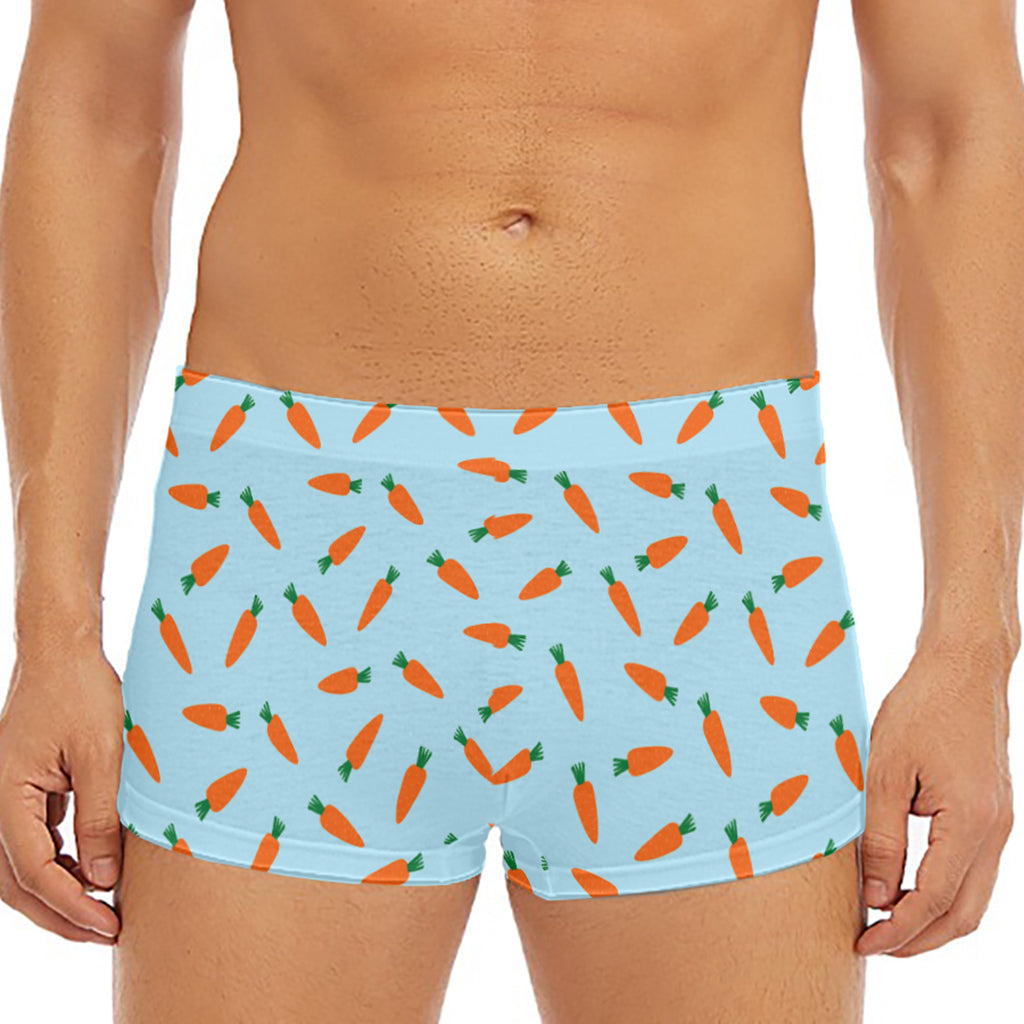 Little Carrot Pattern Print Men's Short Boxer Briefs