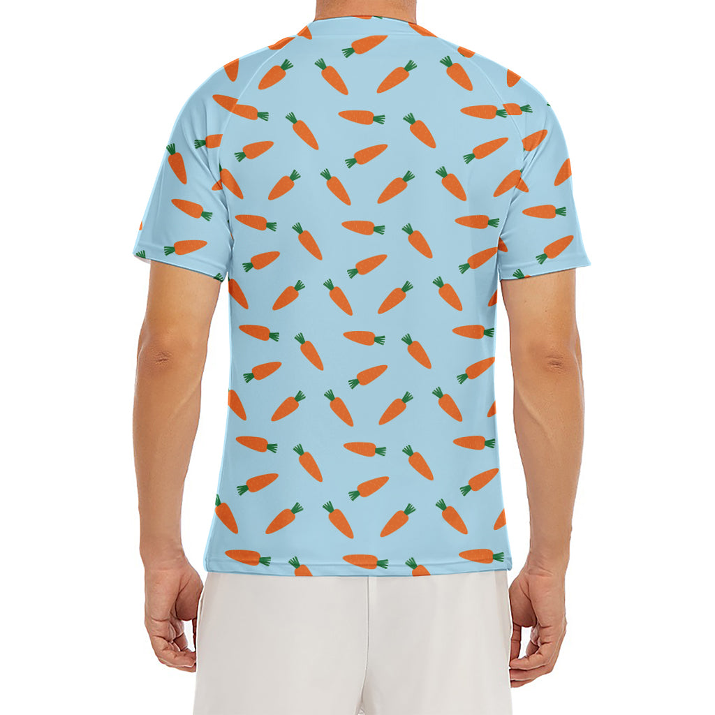 Little Carrot Pattern Print Men's Short Sleeve Rash Guard