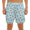 Little Carrot Pattern Print Men's Split Running Shorts