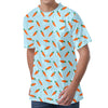 Little Carrot Pattern Print Men's Velvet T-Shirt