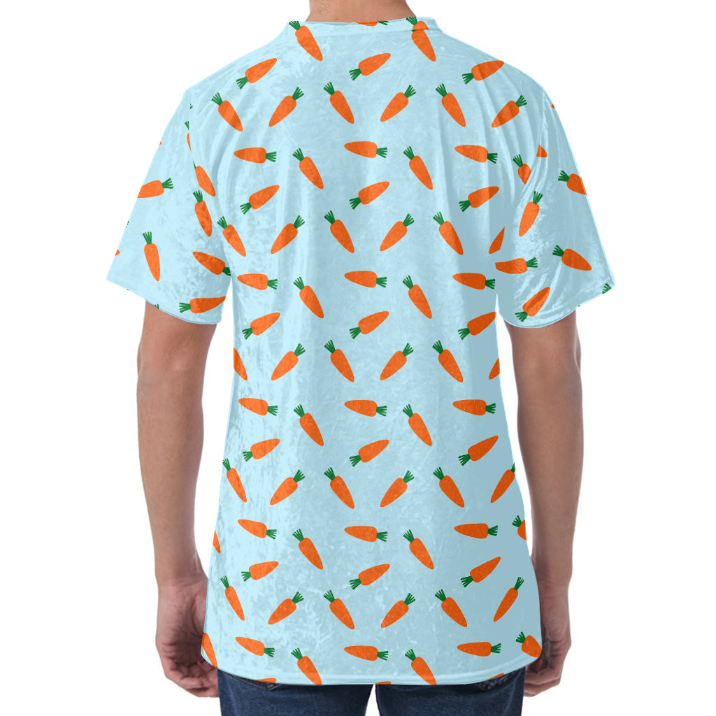 Little Carrot Pattern Print Men's Velvet T-Shirt