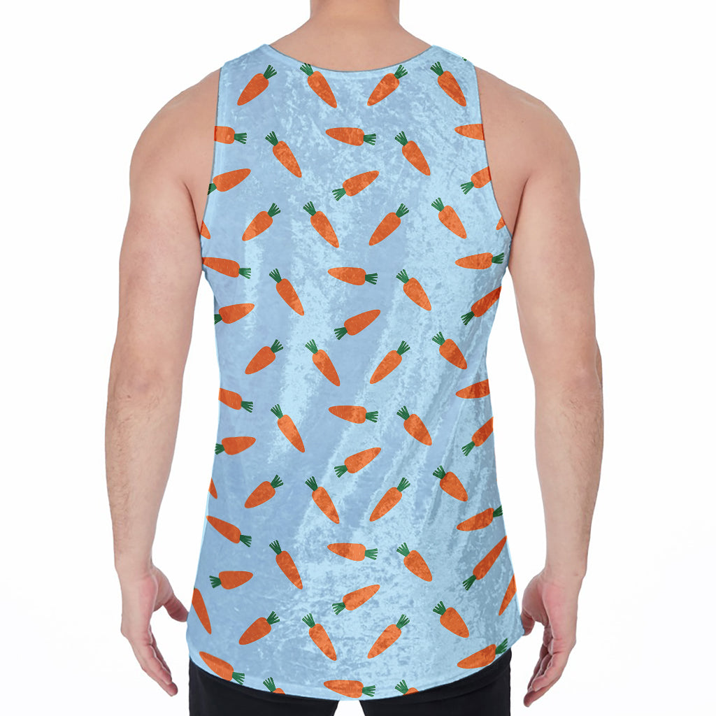 Little Carrot Pattern Print Men's Velvet Tank Top