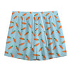 Little Carrot Pattern Print Mesh Shorts