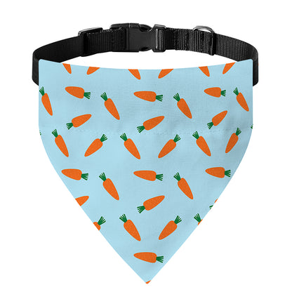 Little Carrot Pattern Print Over The Collar Dog Bandana
