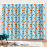 Little Carrot Pattern Print Pencil Pleat Curtains