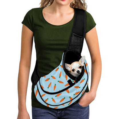 Little Carrot Pattern Print Pet Sling Carrier