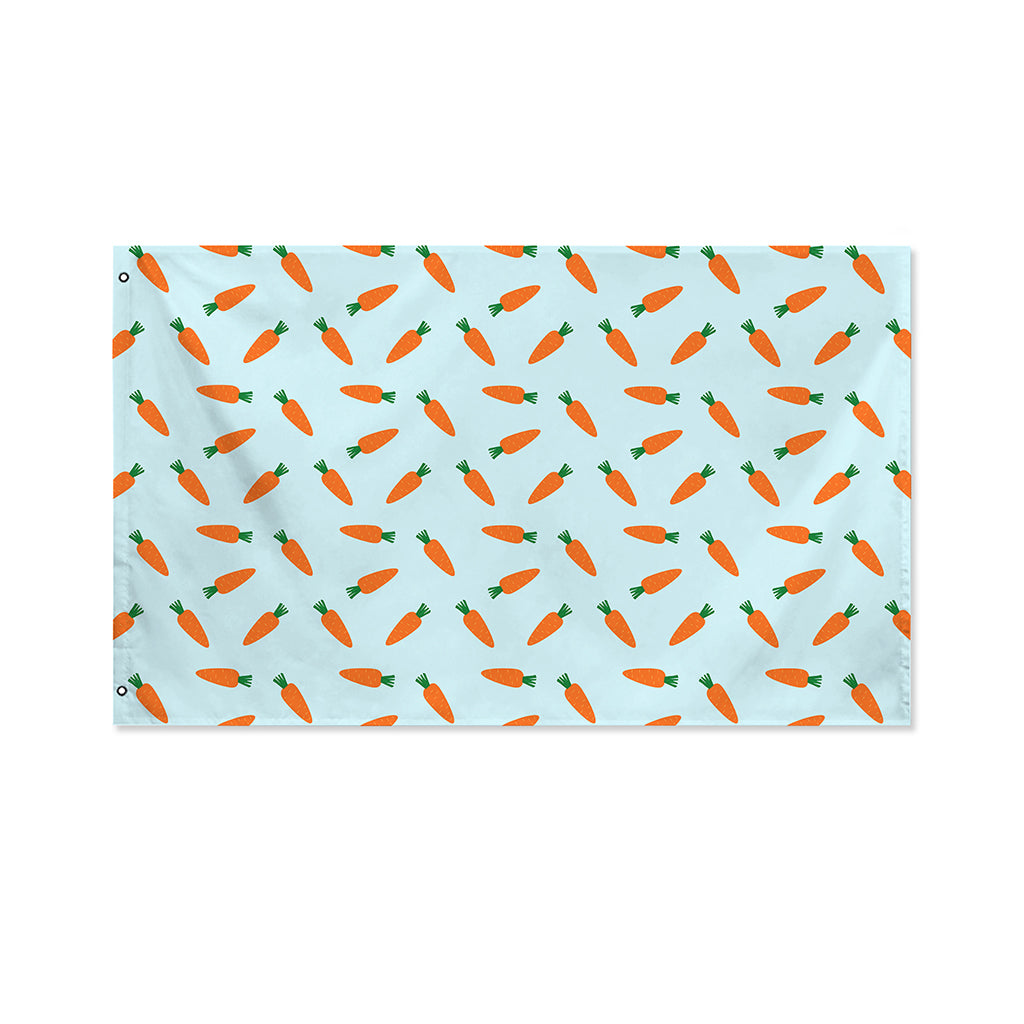 Little Carrot Pattern Print Polyester Flag