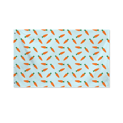 Little Carrot Pattern Print Polyester Flag
