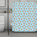Little Carrot Pattern Print Polyester Shower Curtain