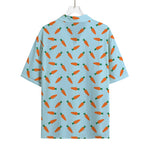 Little Carrot Pattern Print Rayon Hawaiian Shirt