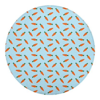 Little Carrot Pattern Print Round Blanket