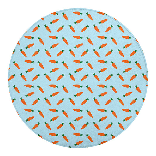 Little Carrot Pattern Print Round Blanket