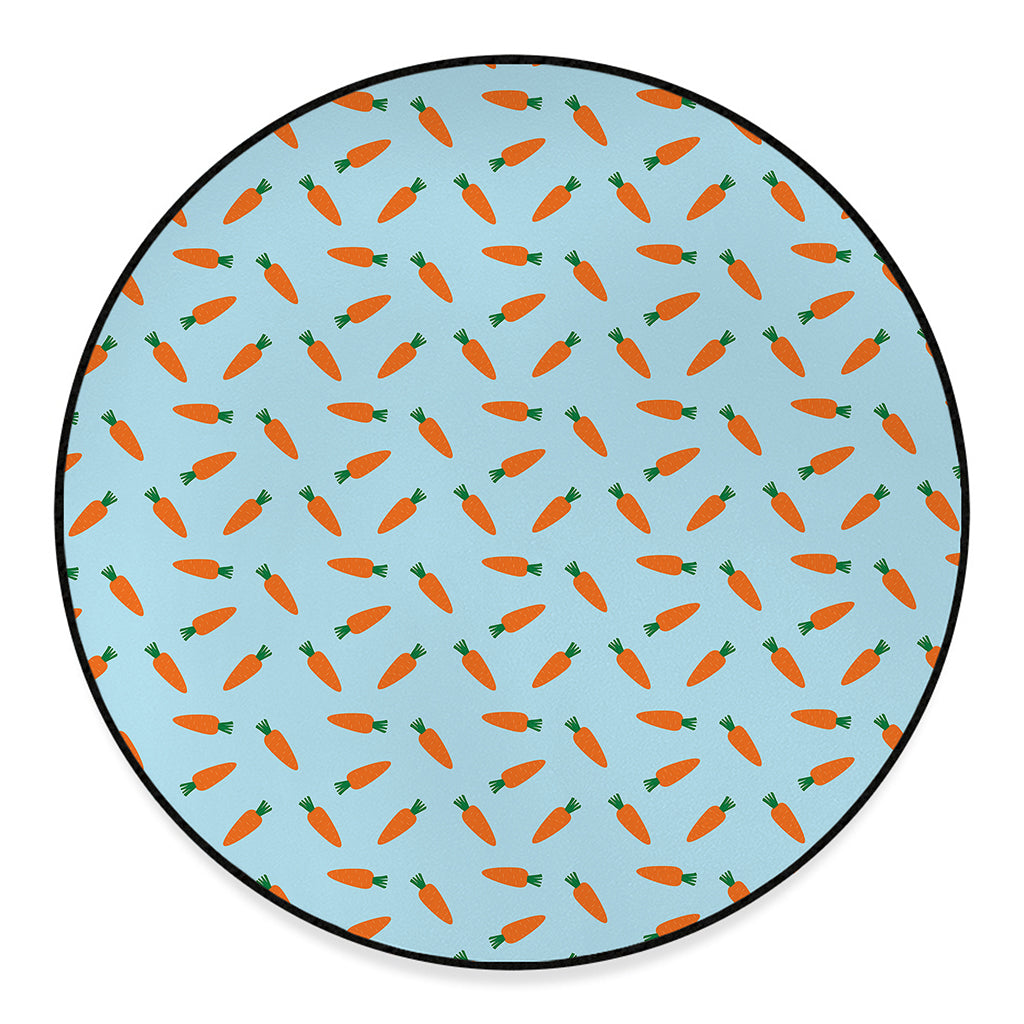 Little Carrot Pattern Print Round Floor Mat