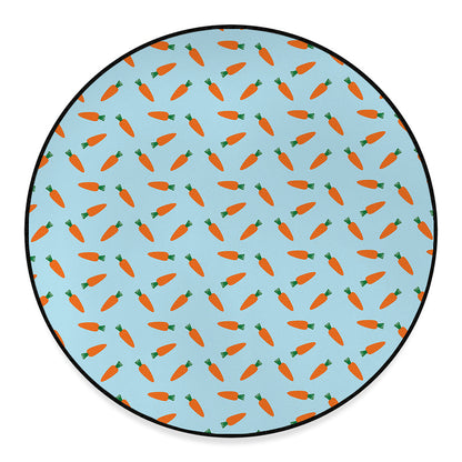 Little Carrot Pattern Print Round Floor Mat