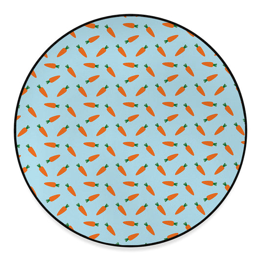 Little Carrot Pattern Print Round Floor Mat