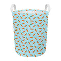 Little Carrot Pattern Print Round Laundry Basket
