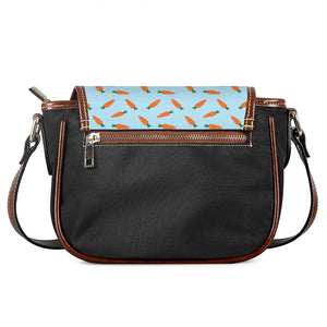 Little Carrot Pattern Print Saddle Bag