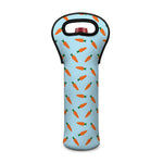 Little Carrot Pattern Print Single Neoprene Wine Tote