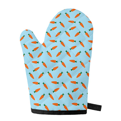 Little Carrot Pattern Print Single Oven Mitt
