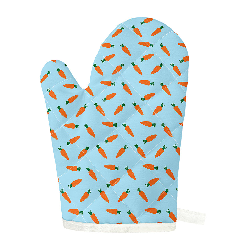 Little Carrot Pattern Print Single Oven Mitt