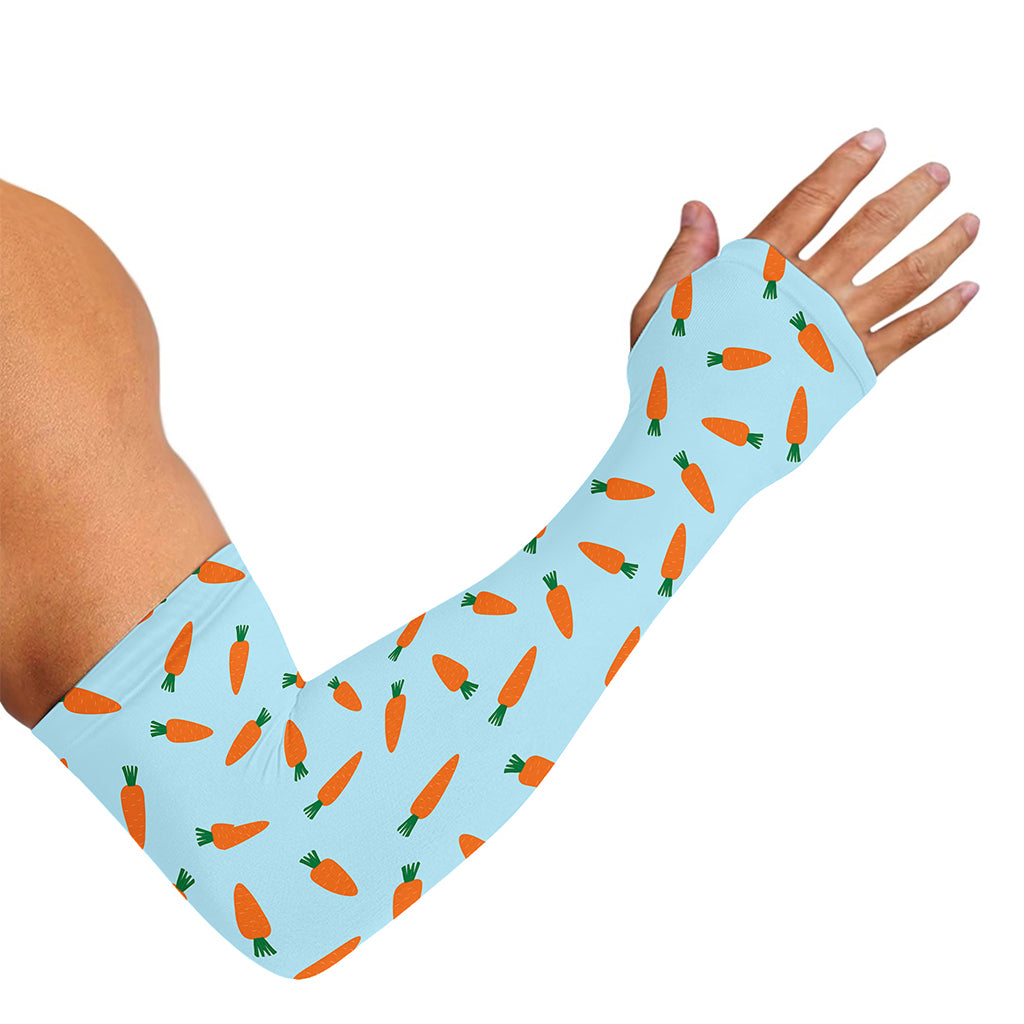Little Carrot Pattern Print Sun Protection Arm Sleeves