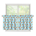 Little Carrot Pattern Print Tier Curtains