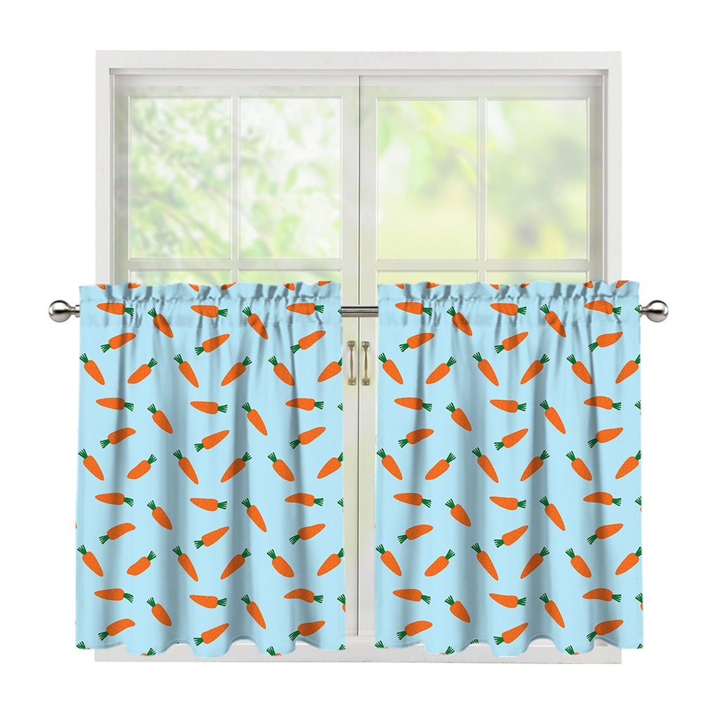Little Carrot Pattern Print Tier Curtains