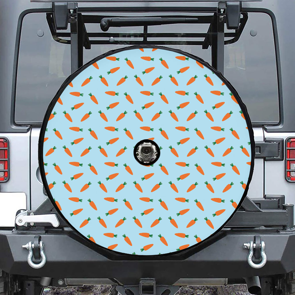 Little Carrot Pattern Print Tire Cover With Camera Hole