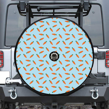 Little Carrot Pattern Print Tire Cover With Camera Hole
