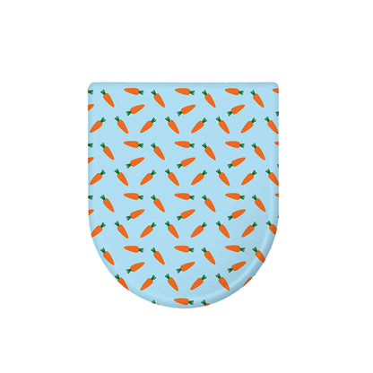 Little Carrot Pattern Print Toilet Lid Cover