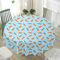 Little Carrot Pattern Print Waterproof Round Tablecloth