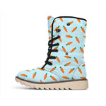 Little Carrot Pattern Print Winter Boots