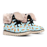 Little Carrot Pattern Print Winter Boots