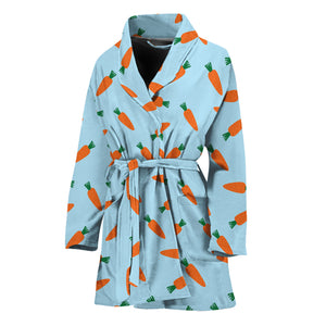 Little Carrot Pattern Print Women's Bathrobe