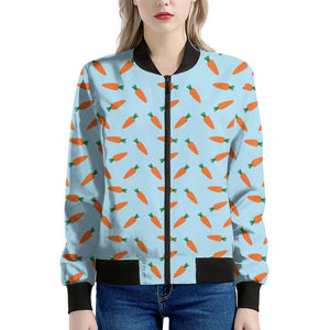 Little Carrot Pattern Print Women's Bomber Jacket