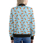 Little Carrot Pattern Print Women's Bomber Jacket