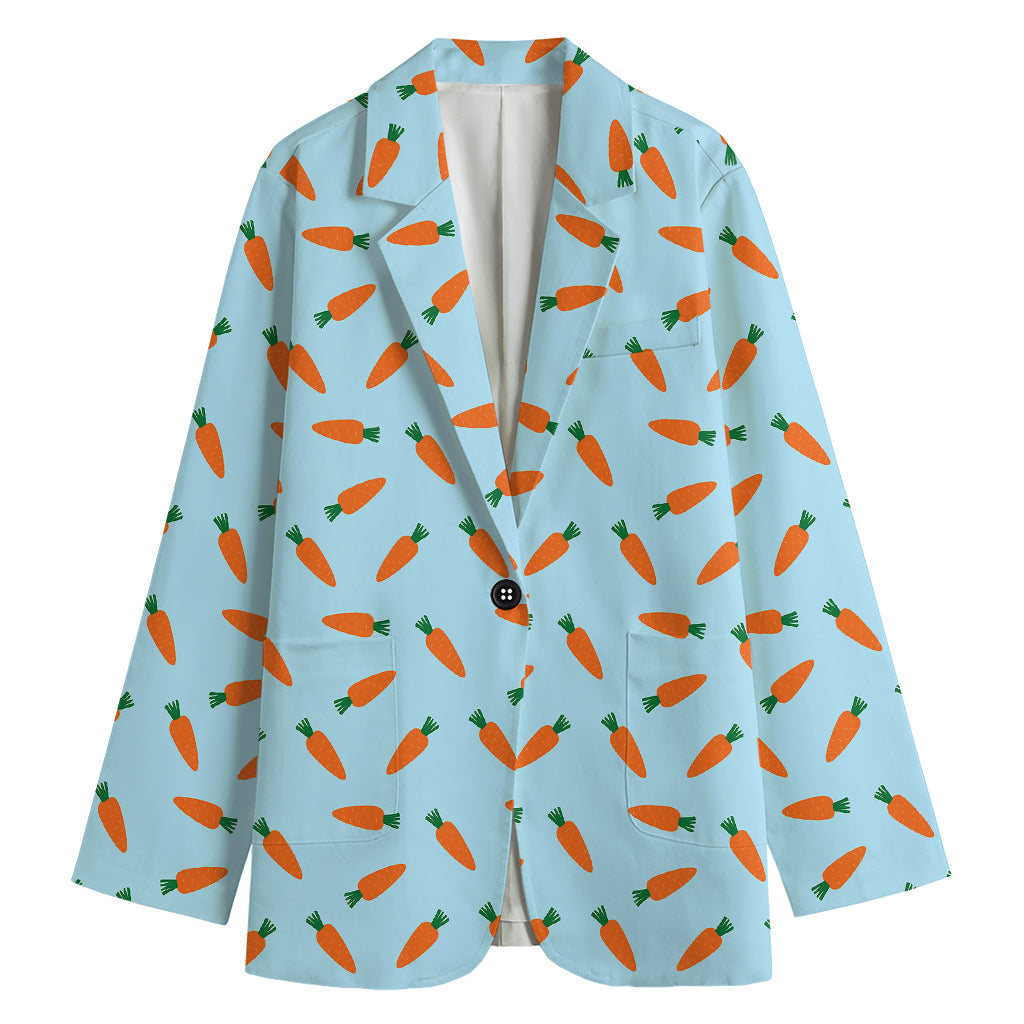 Little Carrot Pattern Print Women's Cotton Blazer