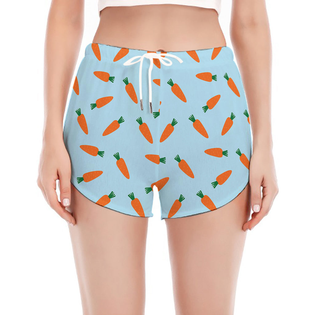 Little Carrot Pattern Print Women's Split Running Shorts