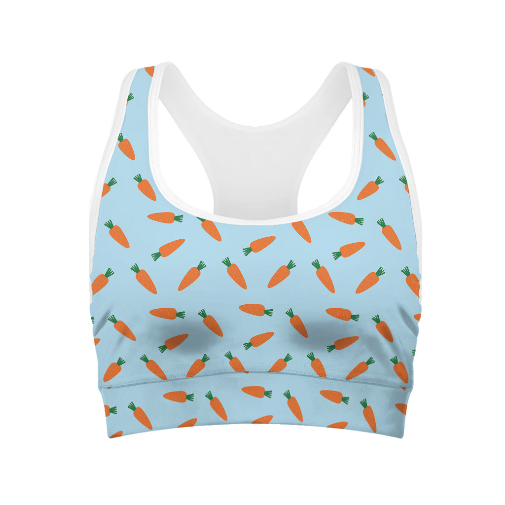 Little Carrot Pattern Print Women's Sports Bra