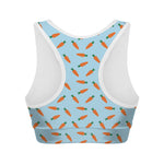 Little Carrot Pattern Print Women's Sports Bra