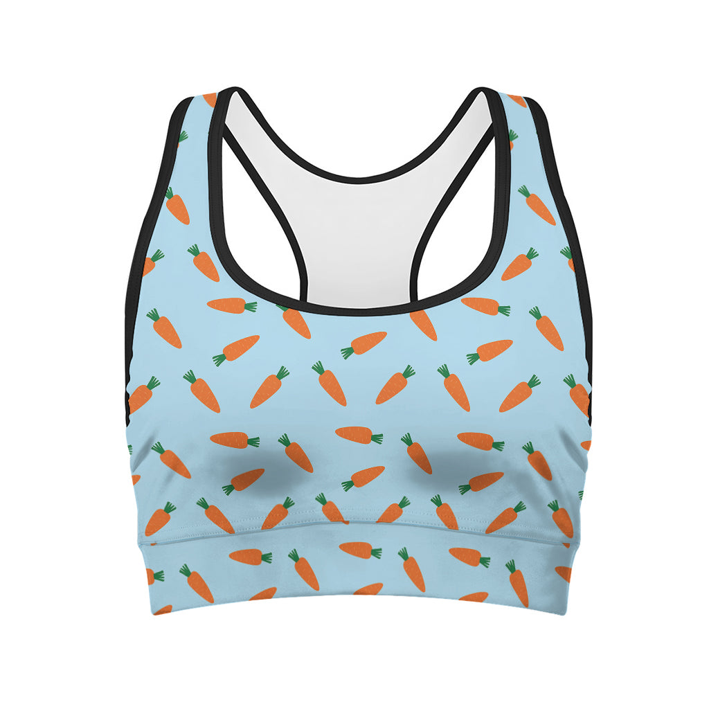 Little Carrot Pattern Print Women's Sports Bra