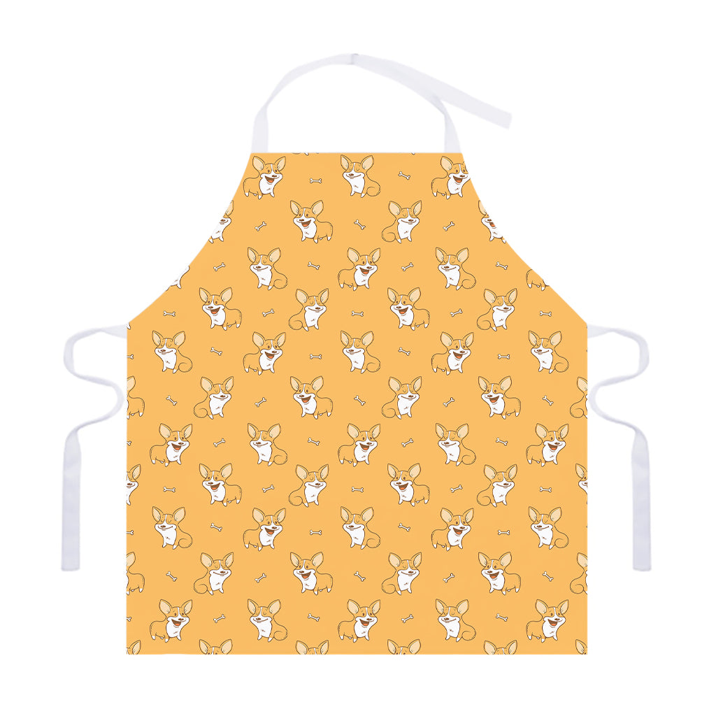 Little Corgi Pattern Print Adjustable Apron