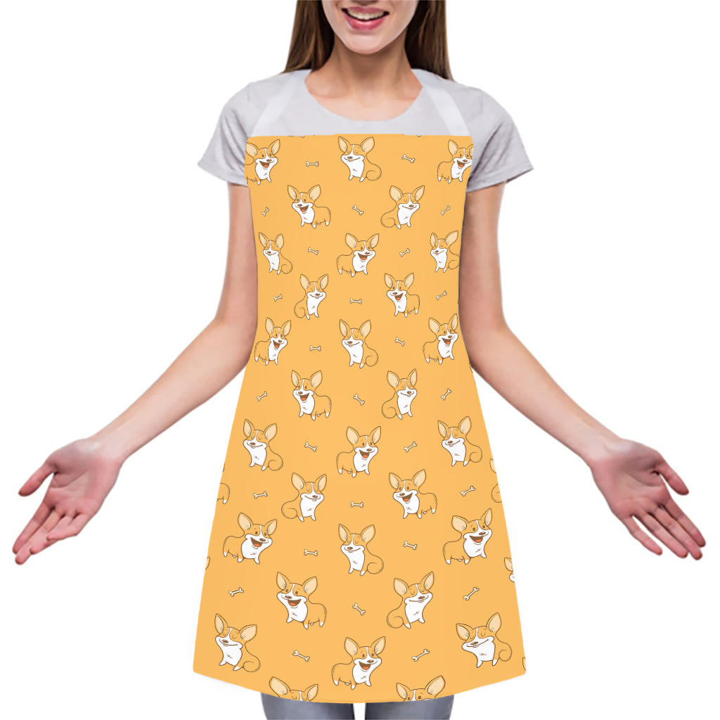 Little Corgi Pattern Print Adjustable Apron