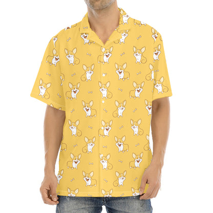 Little Corgi Pattern Print Aloha Shirt